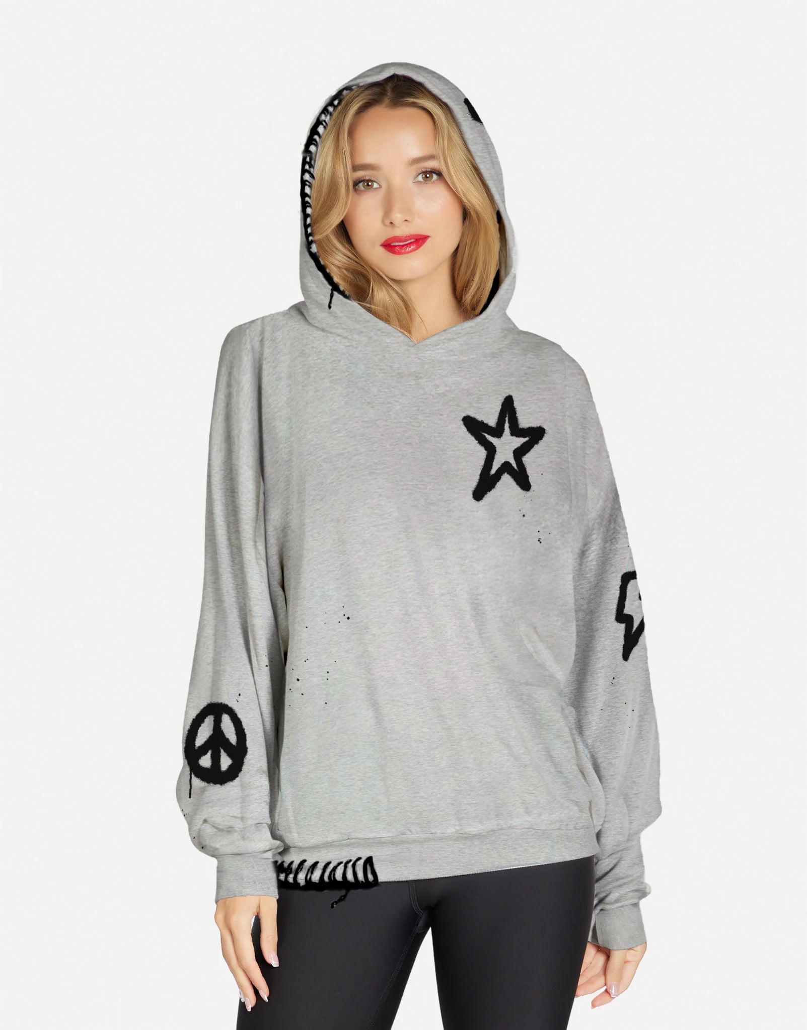 Airbrush Elements Hoodies in Heather Grey Trina by Lauren Moshi