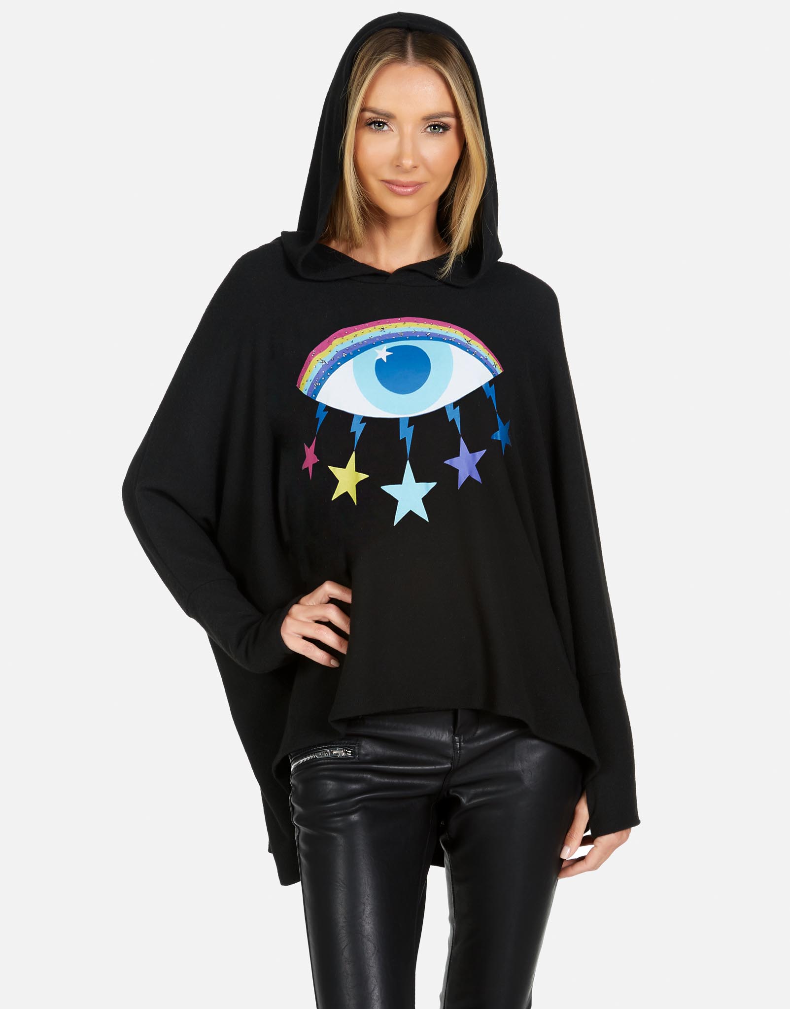 Lauren Moshi Women's Wilma Cosmic Rainbow Eye - Jet Black