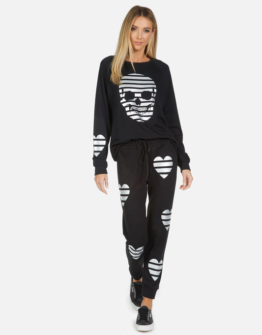 Lauren Moshi Women's Noleta Stripe Skull -