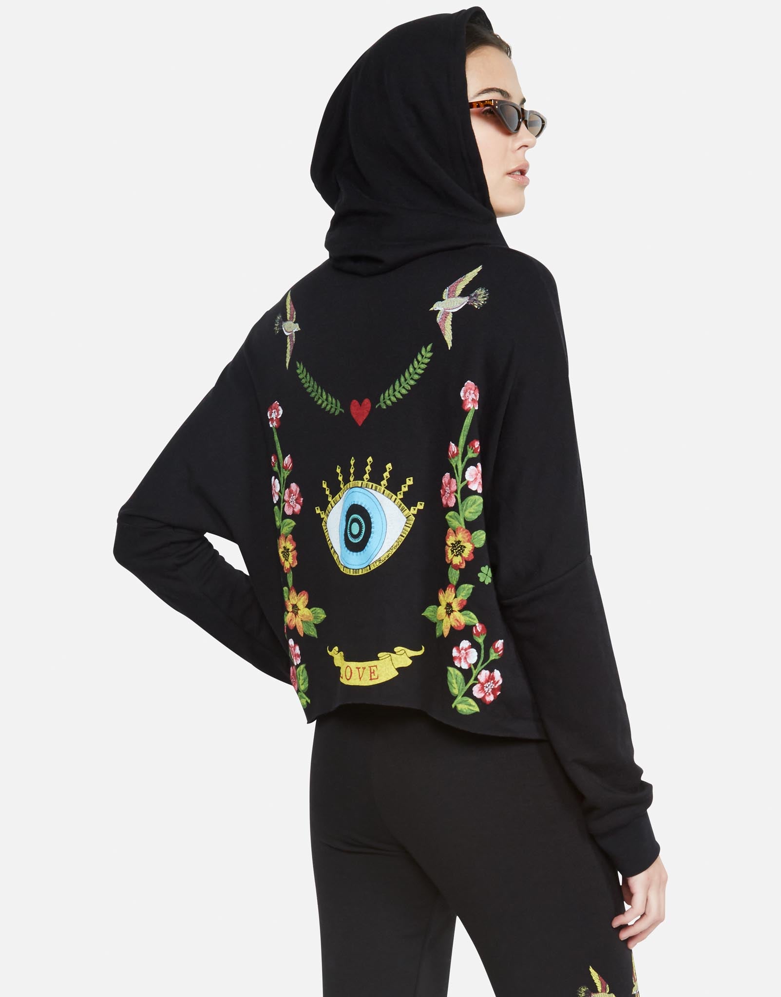 Lauren Moshi Women's Amina Floral Eye Love - Black Lauren Moshi Women's Amina Floral Eye Love - Black