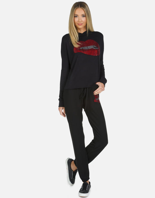 Lauren Moshi X Women's Delilah X Crystal Biting Lip -