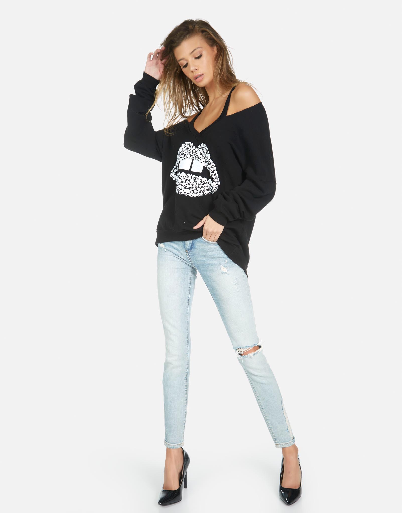 Lauren Moshi Women's Patricia Skull Lip -  Lauren Moshi Women's Patricia Skull Lip -