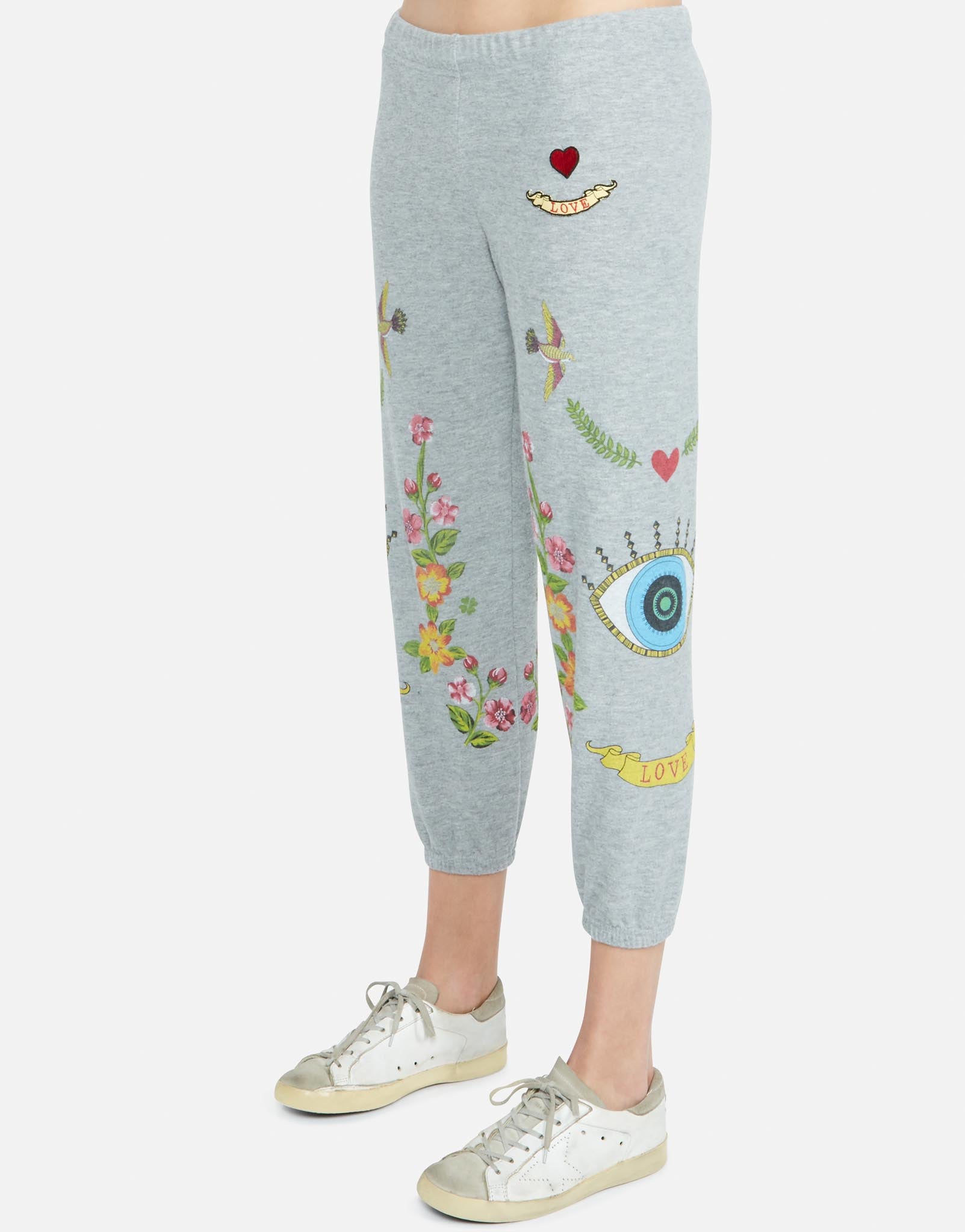 Lauren Moshi Women's Alana Floral Eye Love - Heather Grey Lauren Moshi Women's Alana Floral Eye Love - Heather Grey