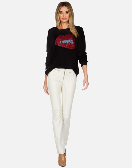 Lauren Moshi X Women's Noleta X Crystal Biting Lip -