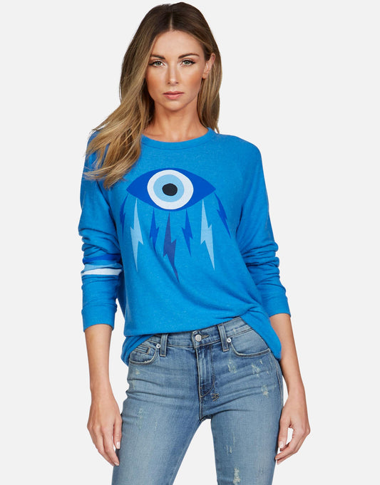 Lauren Moshi Women's Everly Electric Evil Eye - Sky Blue