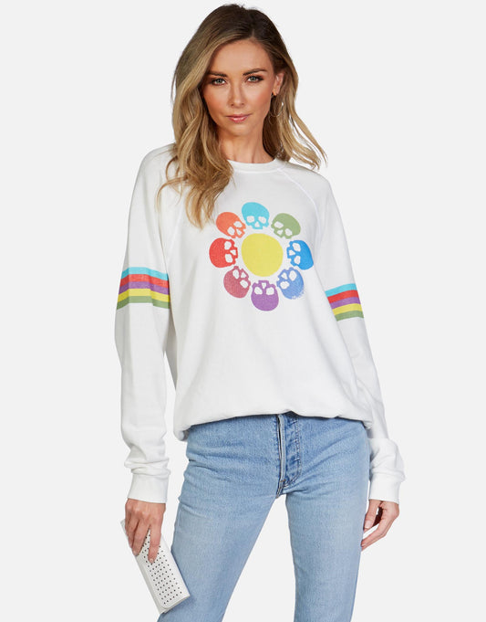 Lauren Moshi Women's Anela Skull Flower - Milk