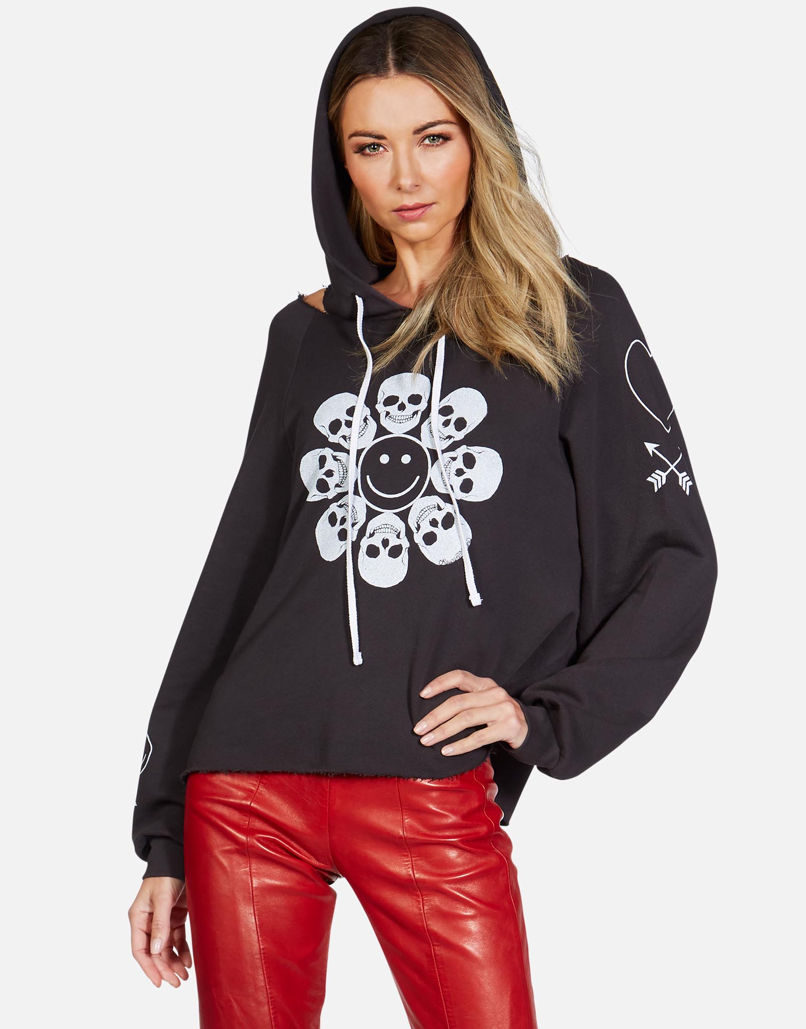 Lauren Moshi Women's Autumn Happy Skull Flower - Onyx