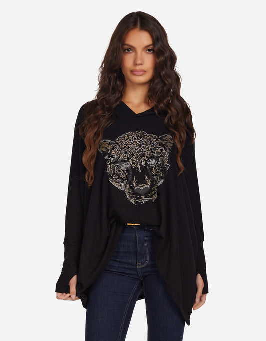 Wilma Stud Heart Leopard