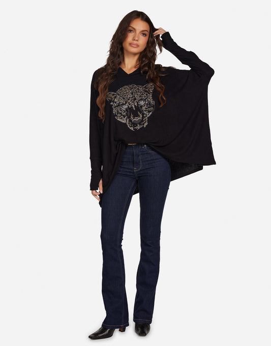 Wilma Stud Heart Leopard