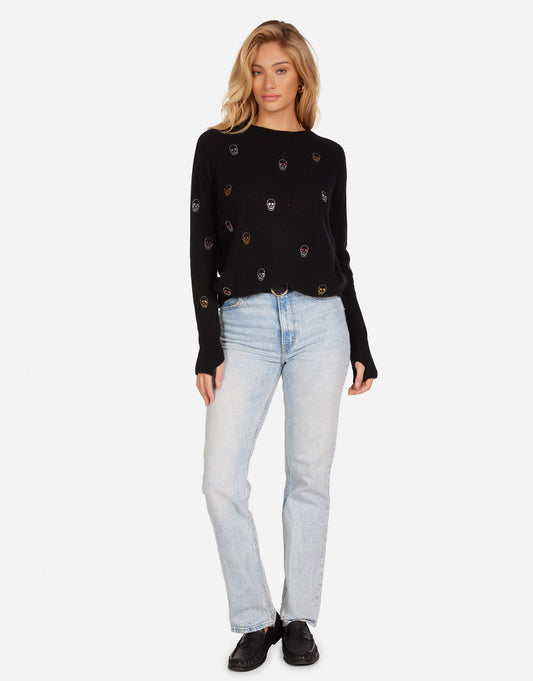 Ladona Stud Heart Eye Skulls