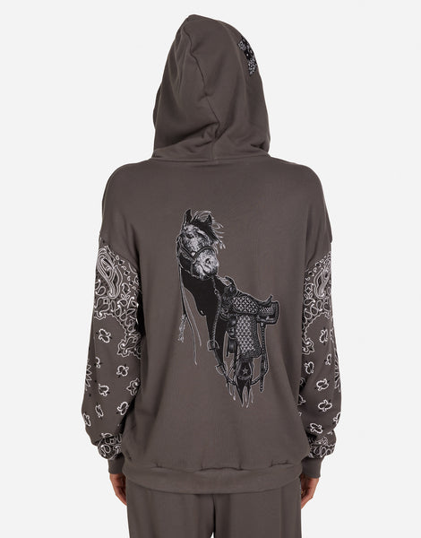 Black Horse Hoodie in Light Onyx | Harmony by Lauren Moshi