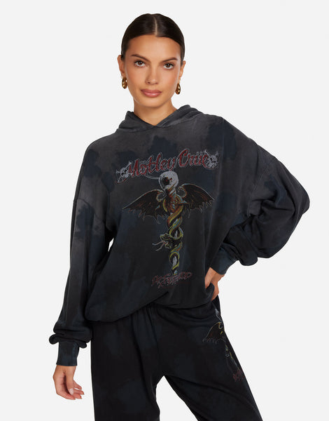 Mötley Crüe Dr. Feelgood Hoodie Black Splash | Harmony by Lauren Moshi