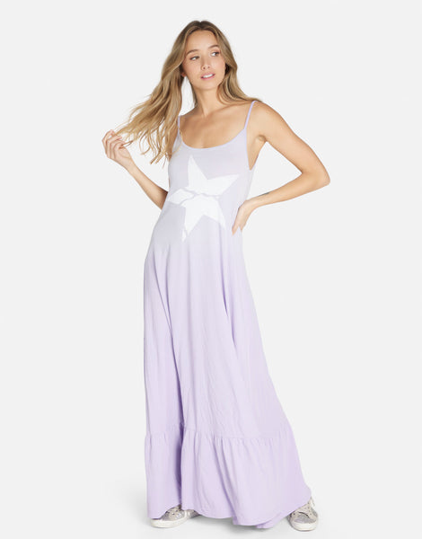 [MSCHF]LACE STRAP SLEEVELESS_2色☆ Cracked Star Maxi Dress Light Purple Ombre | Beatrix by