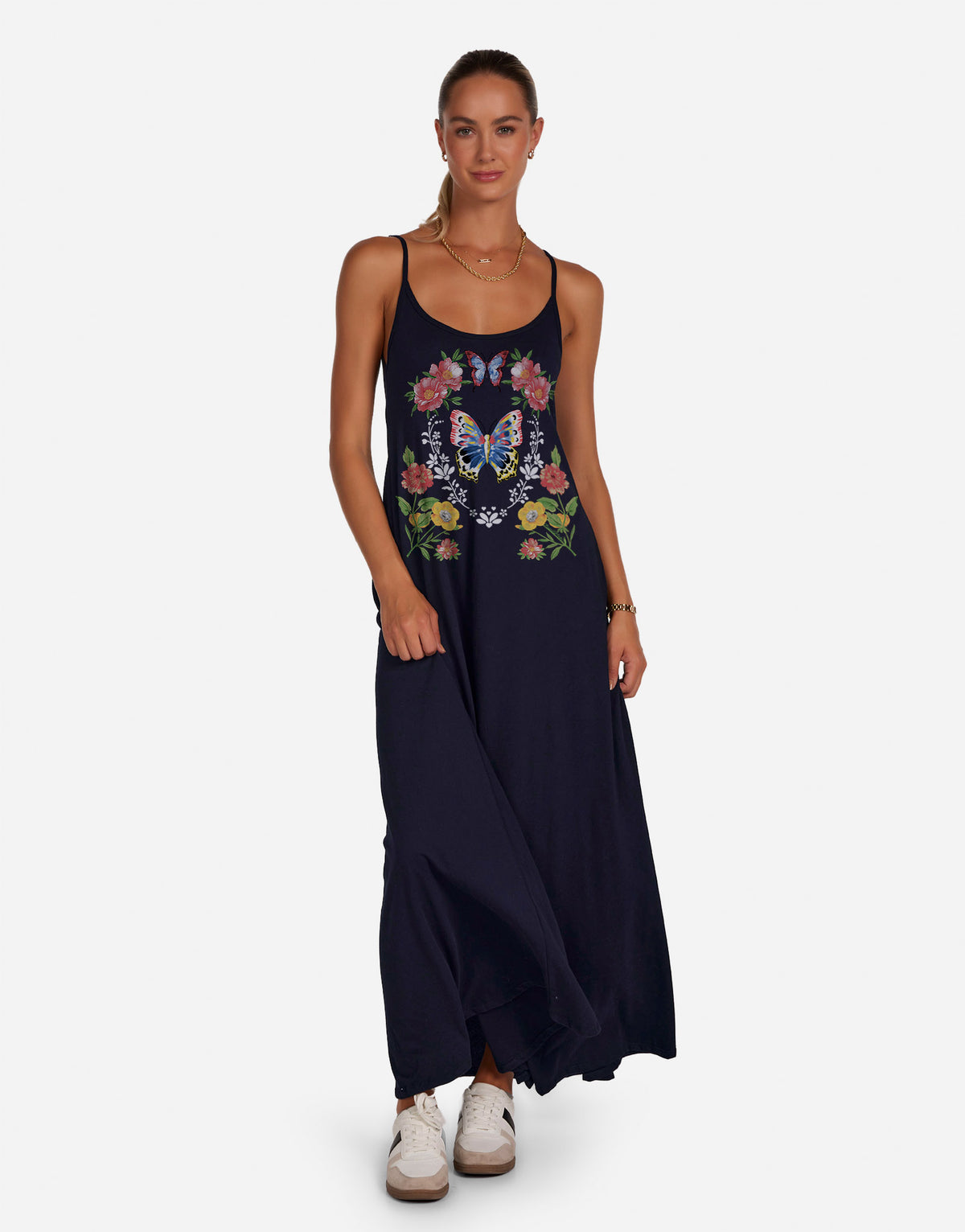 lauren moshi maxi dress Lauren Moshi Berna A-Line Maxi Dress In Acid Denim - 55% Off