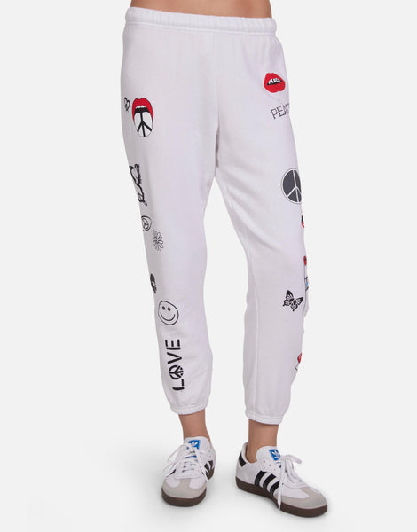 Peace Elements Sweatpants in White | Alana by Lauren Moshi