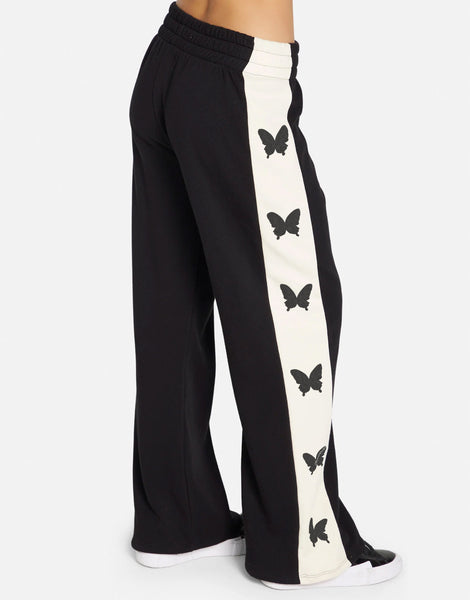 Butterflies Track Pant in Black/ Bone | Tawny by Lauren Moshi
