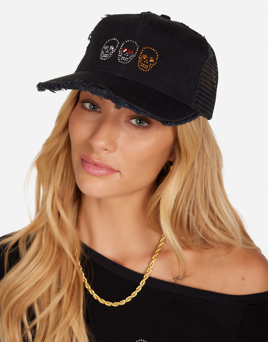 Jilly Stud Heart Eye Skulls