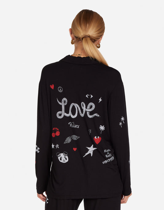 Alison Snake Love Elements Pajama Set