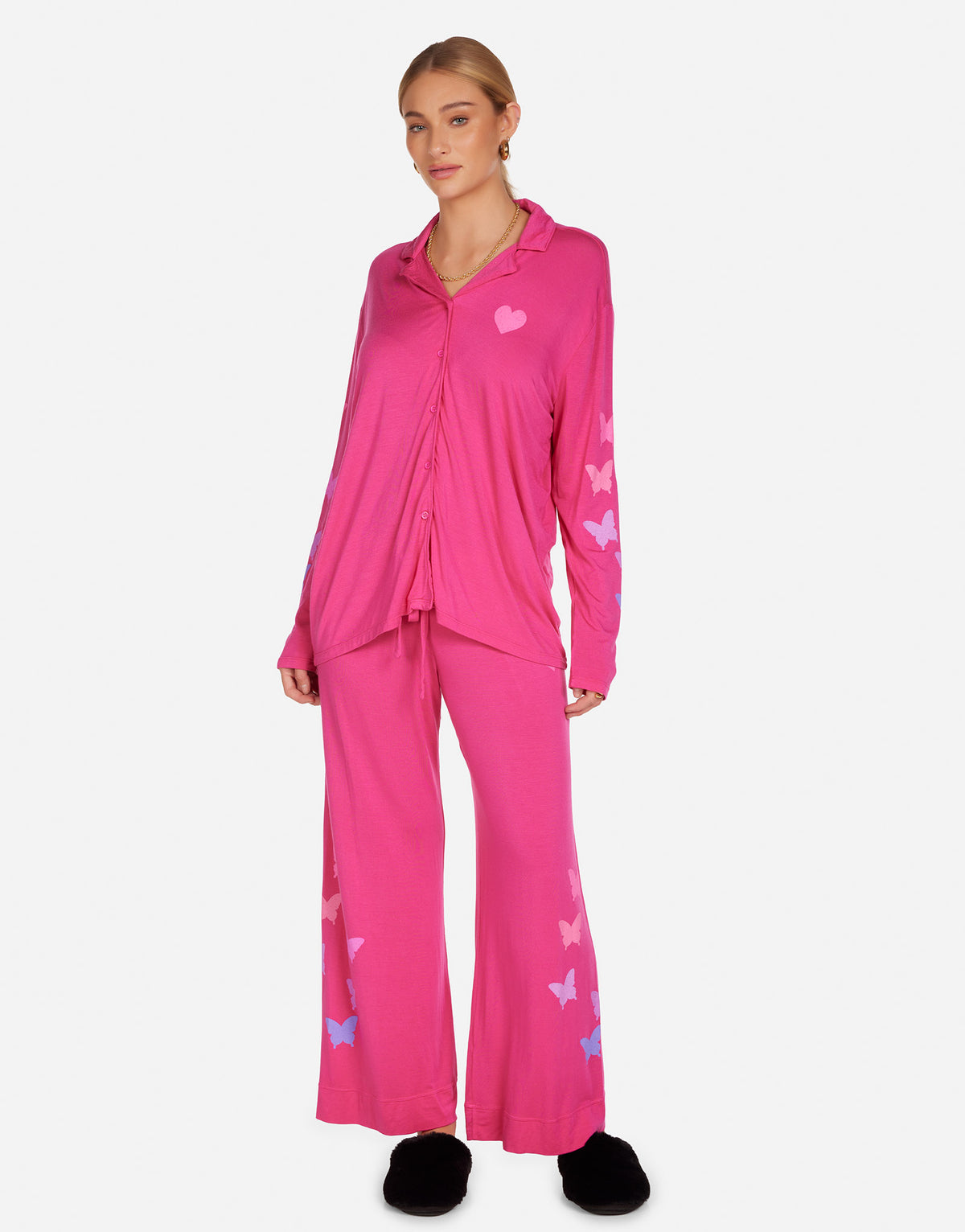 Alison Ombré Butterfly Heart Pajama Set