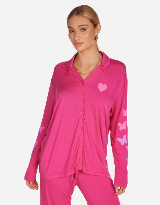 Alison Ombré Butterfly Heart Pajama Set