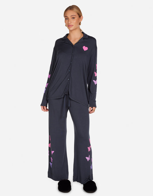 Alison Ombré Butterfly Heart Pajama Set