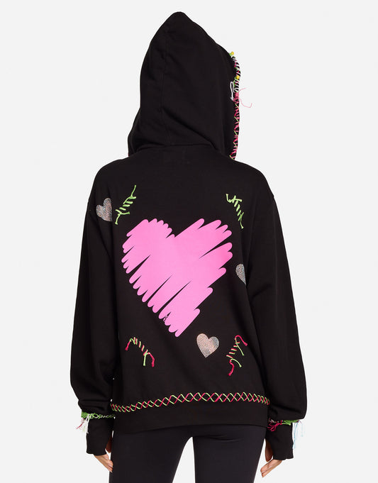 Hezly X Pink Scribble Heart