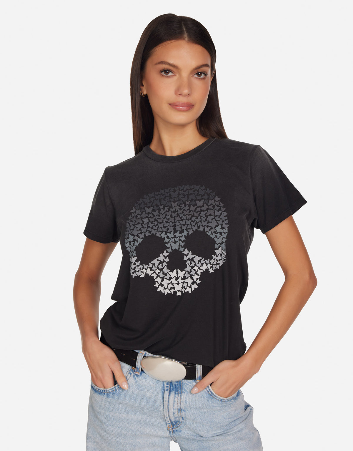 Wolf Ombré Butterfly Skull