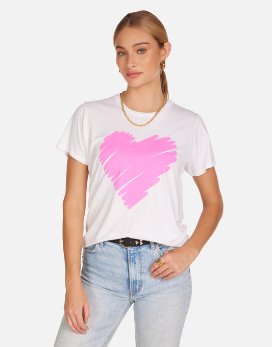Wolf X Pink Scribble Heart
