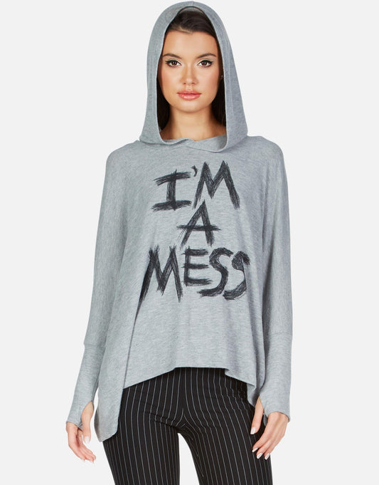 Lauren Moshi Women's X Wilma X I'm A Mess - Heather Grey