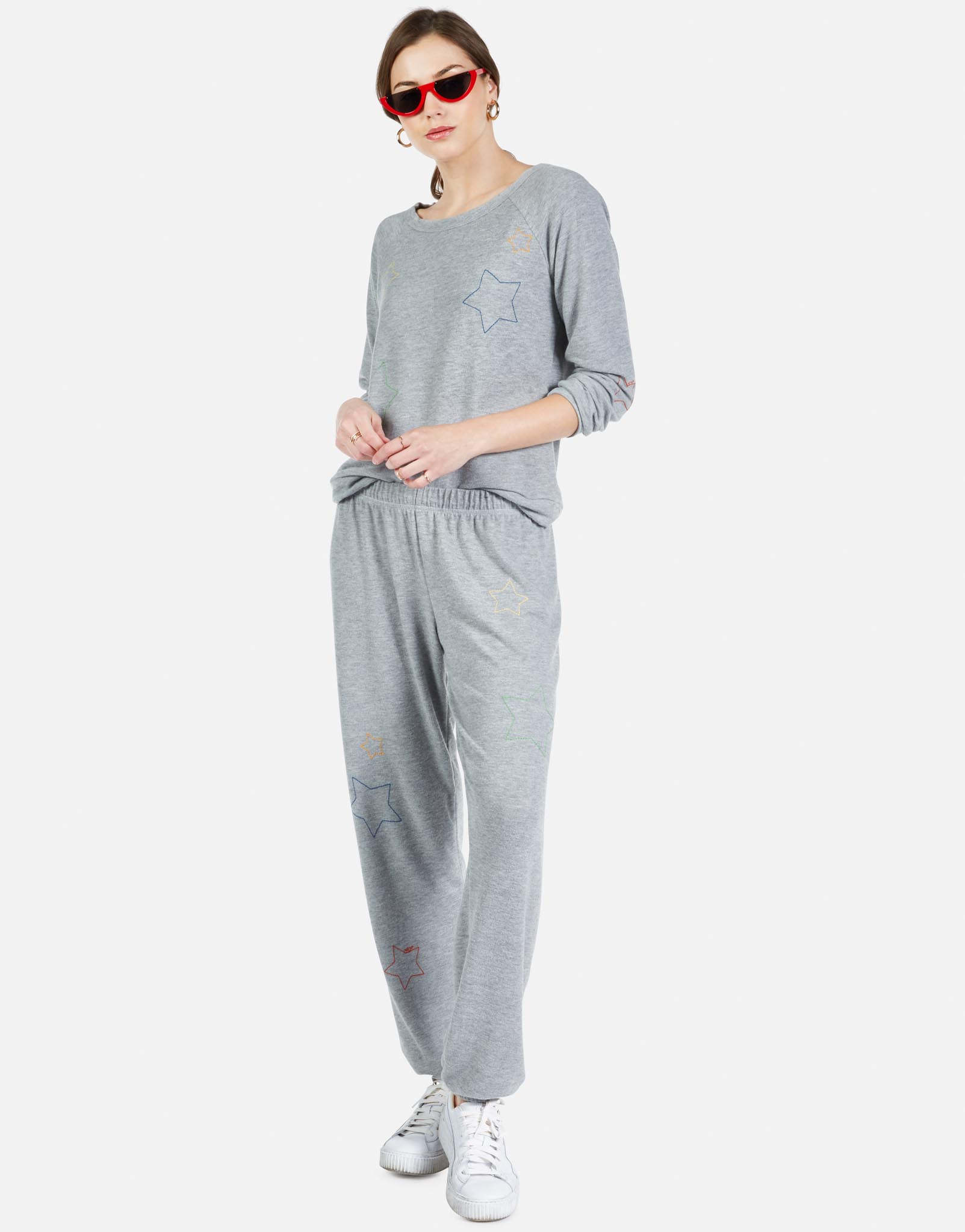 Lauren Moshi Women's Brenna Color Star Embroidery - 