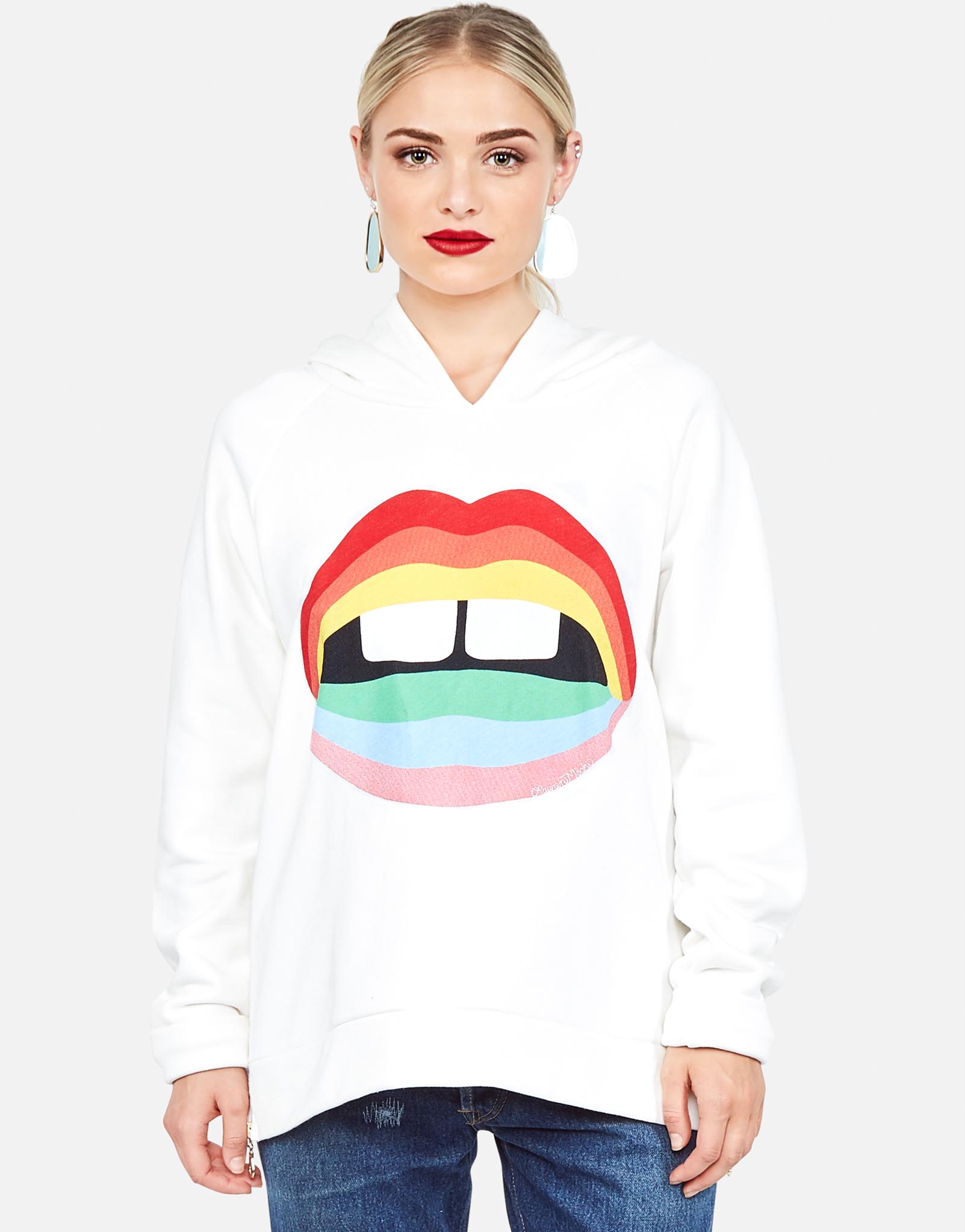 Lauren Moshi X Women's Corbin Rainbow Gap Mouth - 