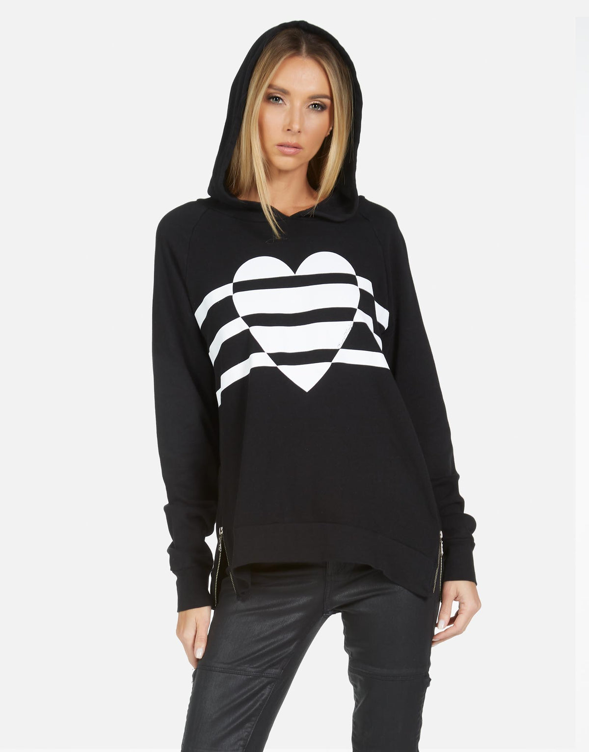 Lauren Moshi Women's Corbin Heart Stripes - XS