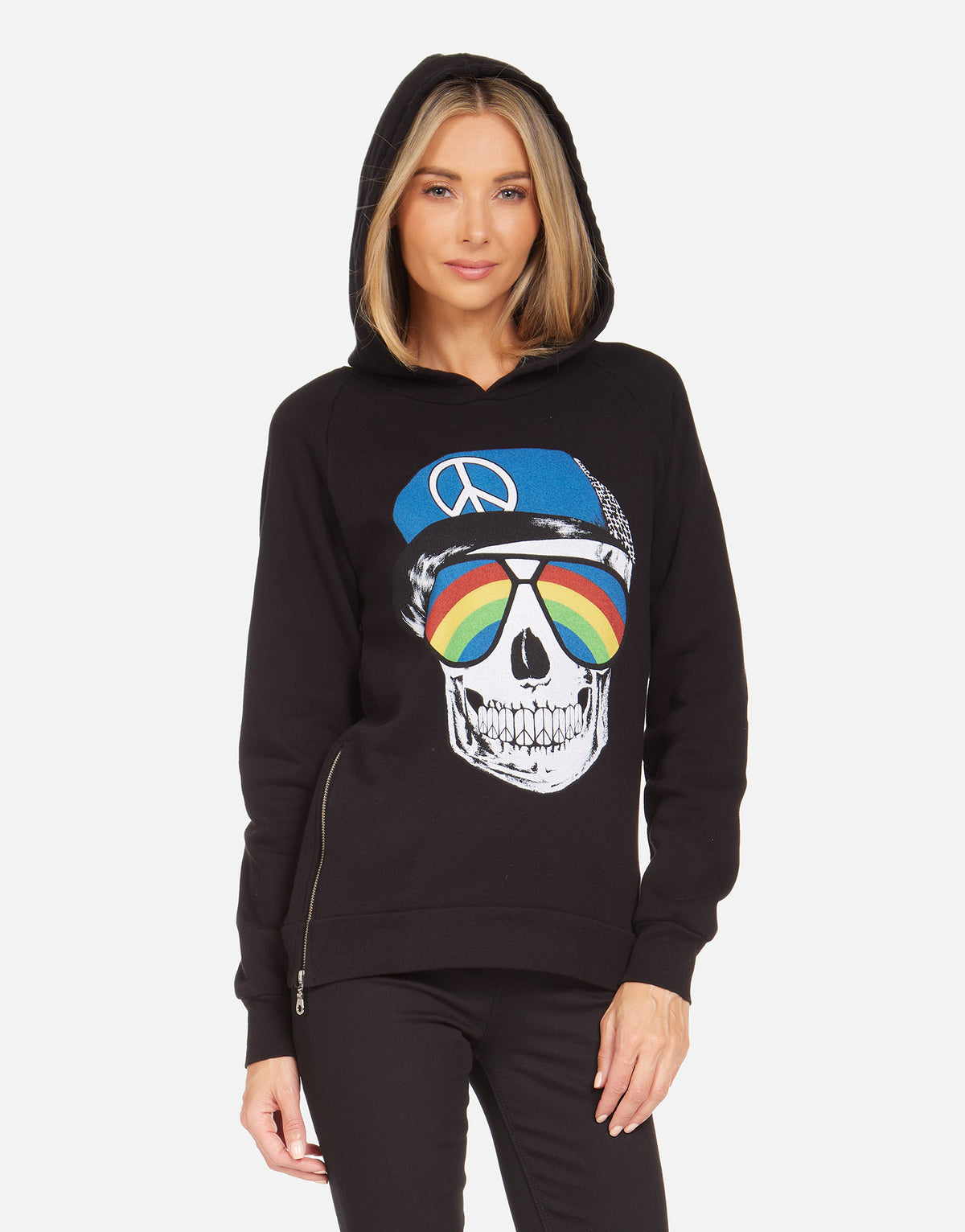 Corbin Rainbow Peace Skull