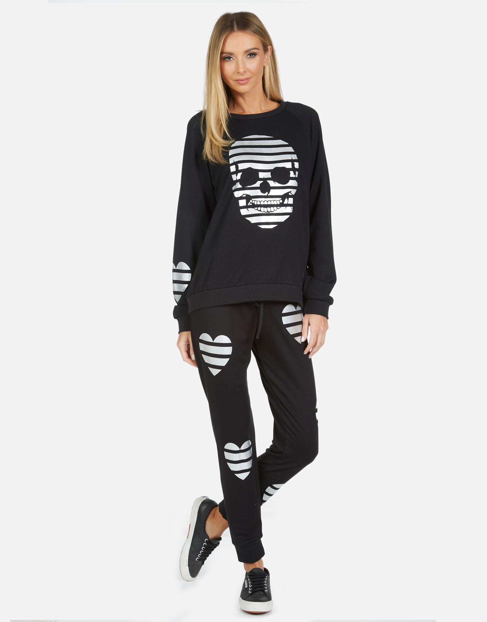 Lauren Moshi Women's Noleta Stripe Skull - 