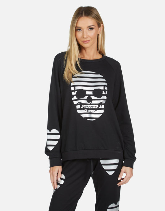 Lauren Moshi Women's Noleta Stripe Skull - XS