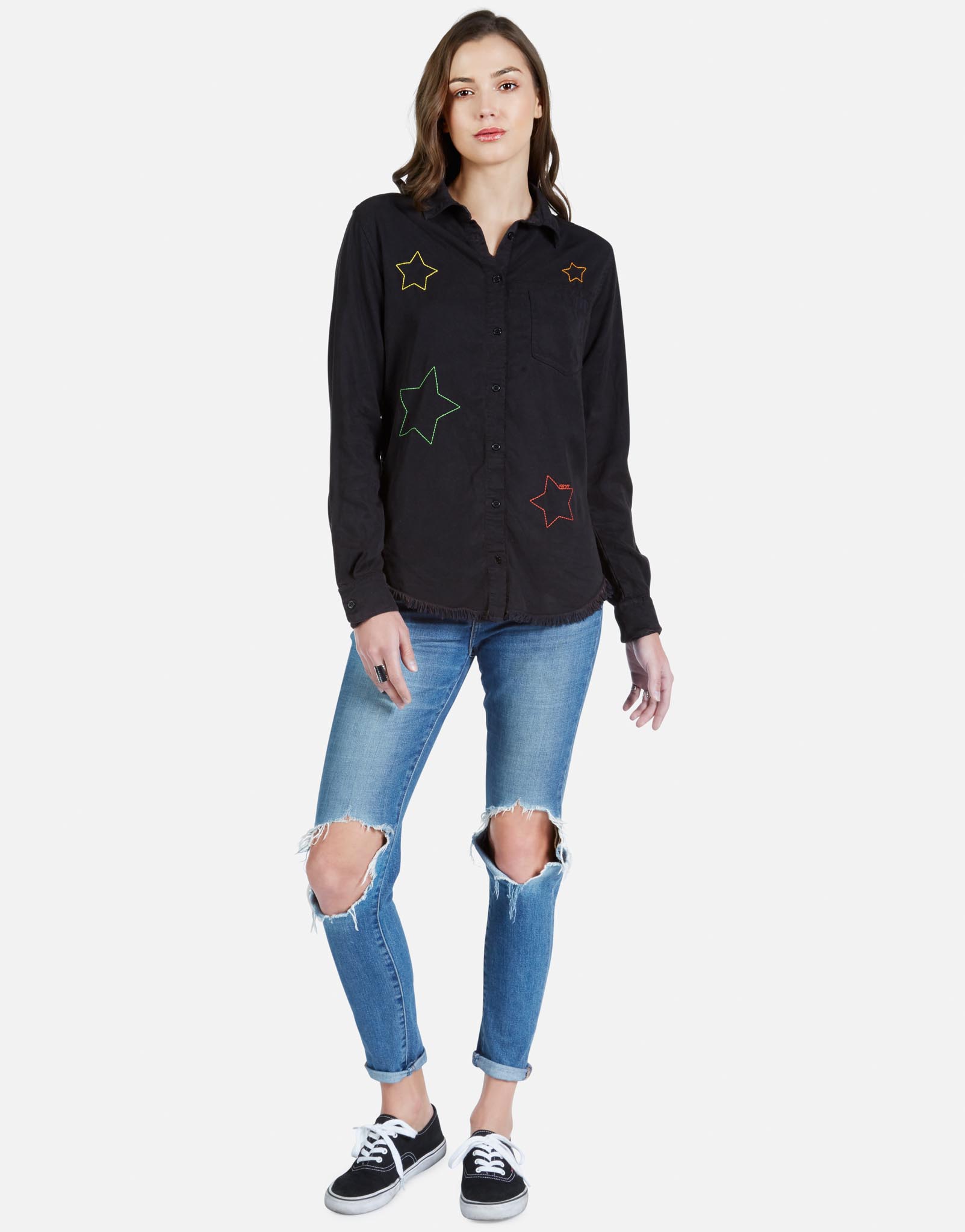 Lauren Moshi Women's Sloane Color Star Embroidery - 