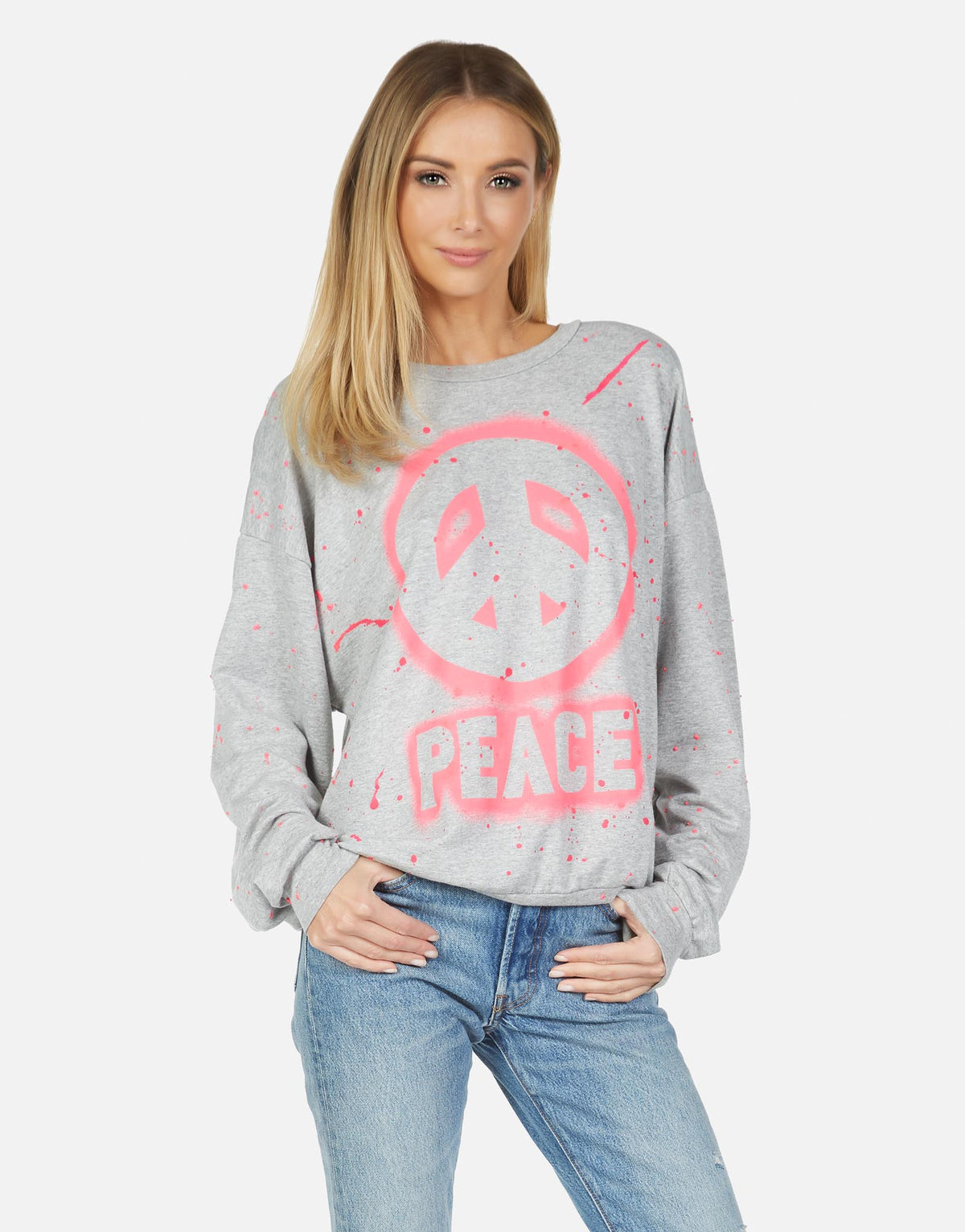 Lauren Moshi Women's Babbs Airbrush Peace - XS
