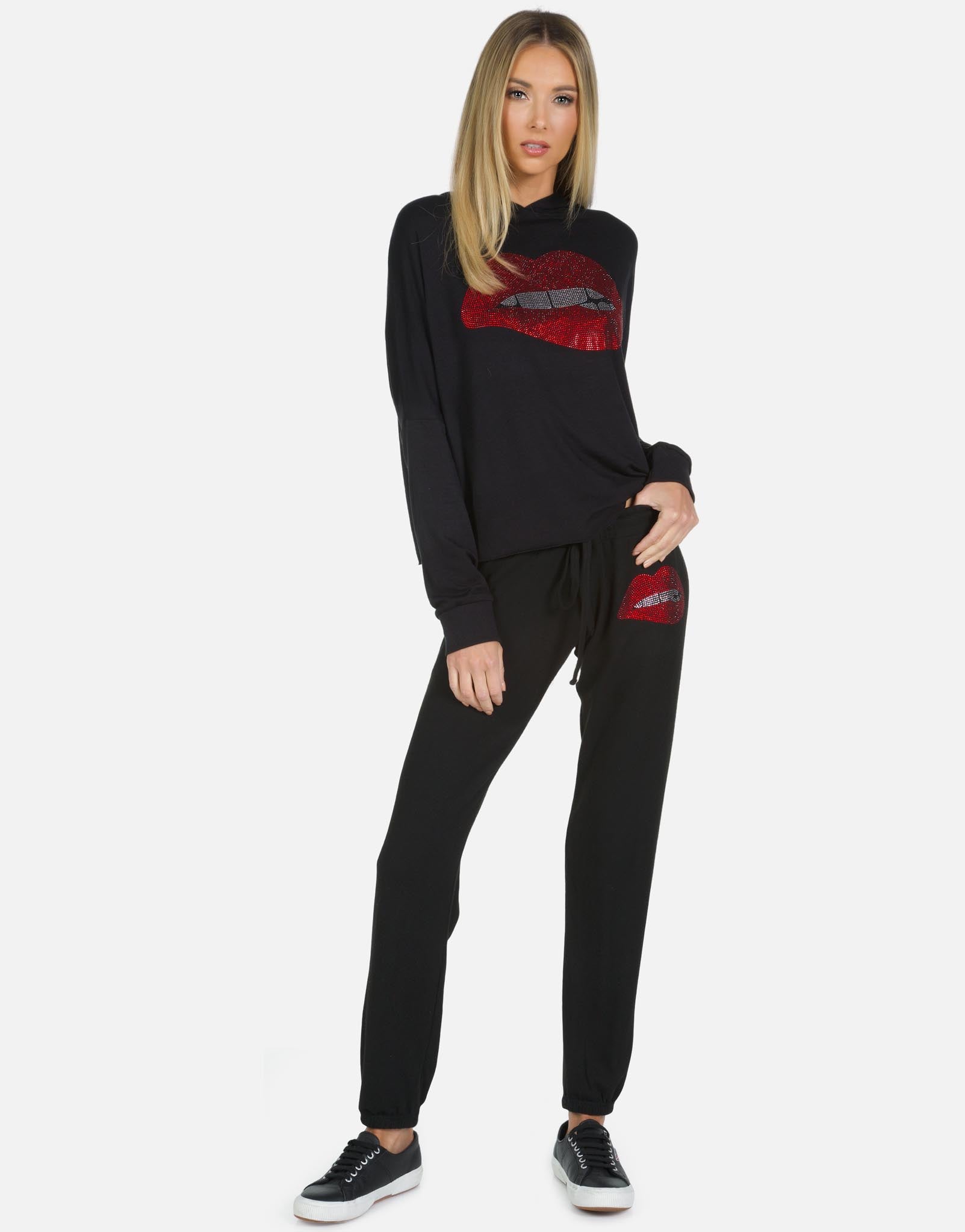 Lauren Moshi X Women's Delilah X Crystal Biting Lip - 