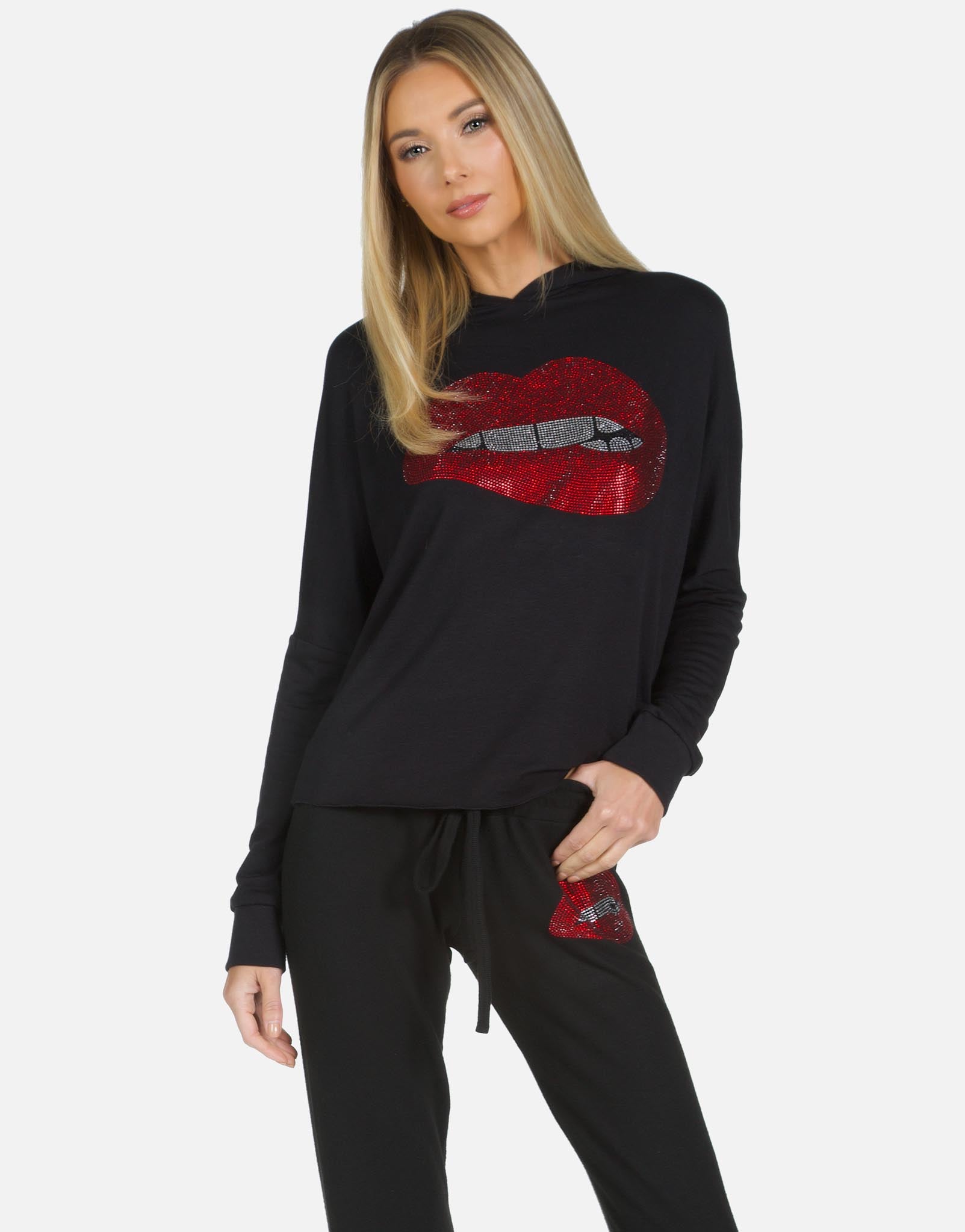Lauren Moshi X Women's Delilah X Crystal Biting Lip - 