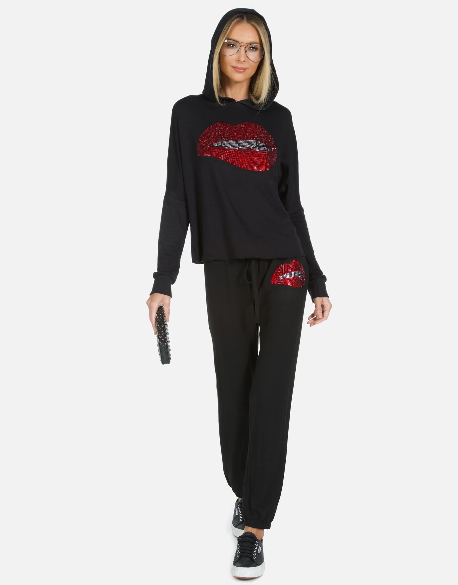 Lauren Moshi X Women's Delilah X Crystal Biting Lip - 