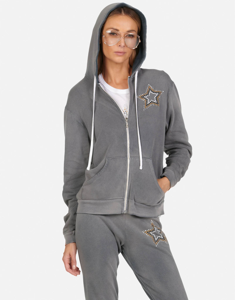 Lauren Moshi Women's Lennox Outline Stud Star - Faded Graphite