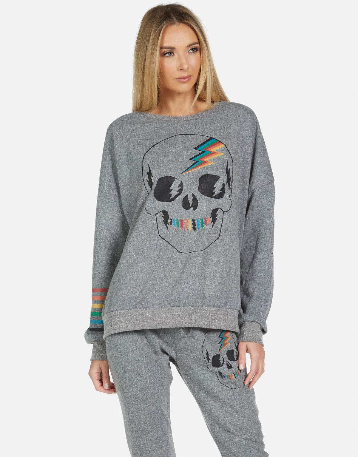 Lauren Moshi Women's Flora Rainbow Electric Skull - XS