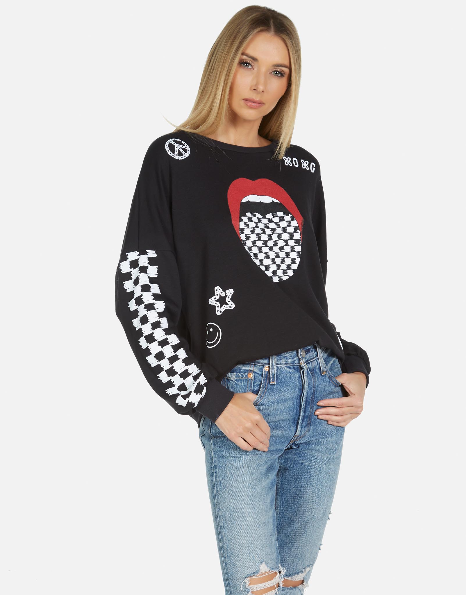 Lauren Moshi Women's Sierra Checker Tongue - XS