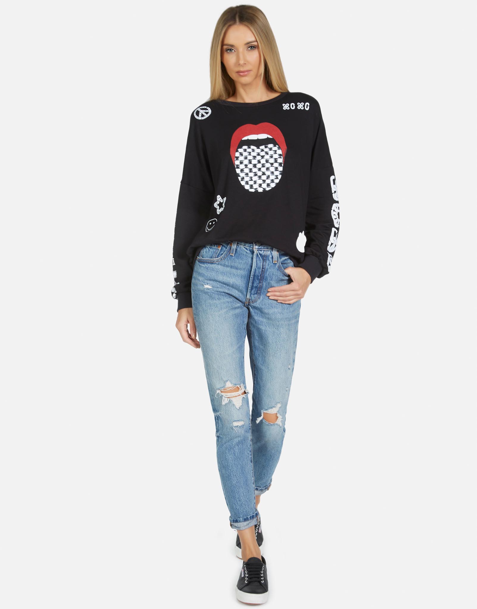 Lauren Moshi Women's Sierra Checker Tongue - 