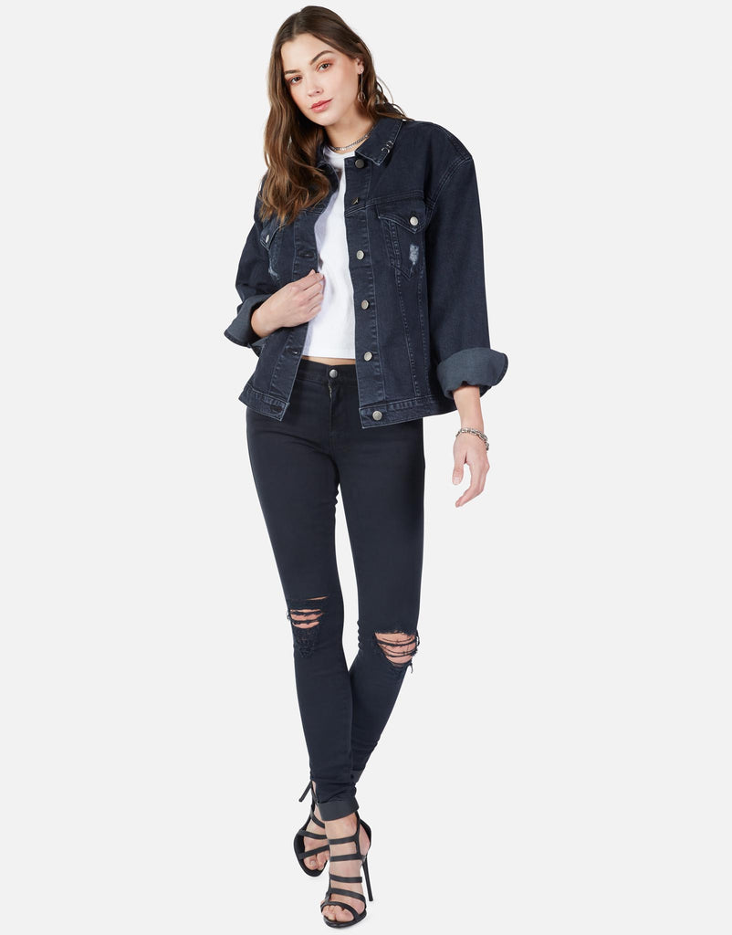 Lucky in Love Denim Boyfriend Jacket | Spencer by Lauren Moshi