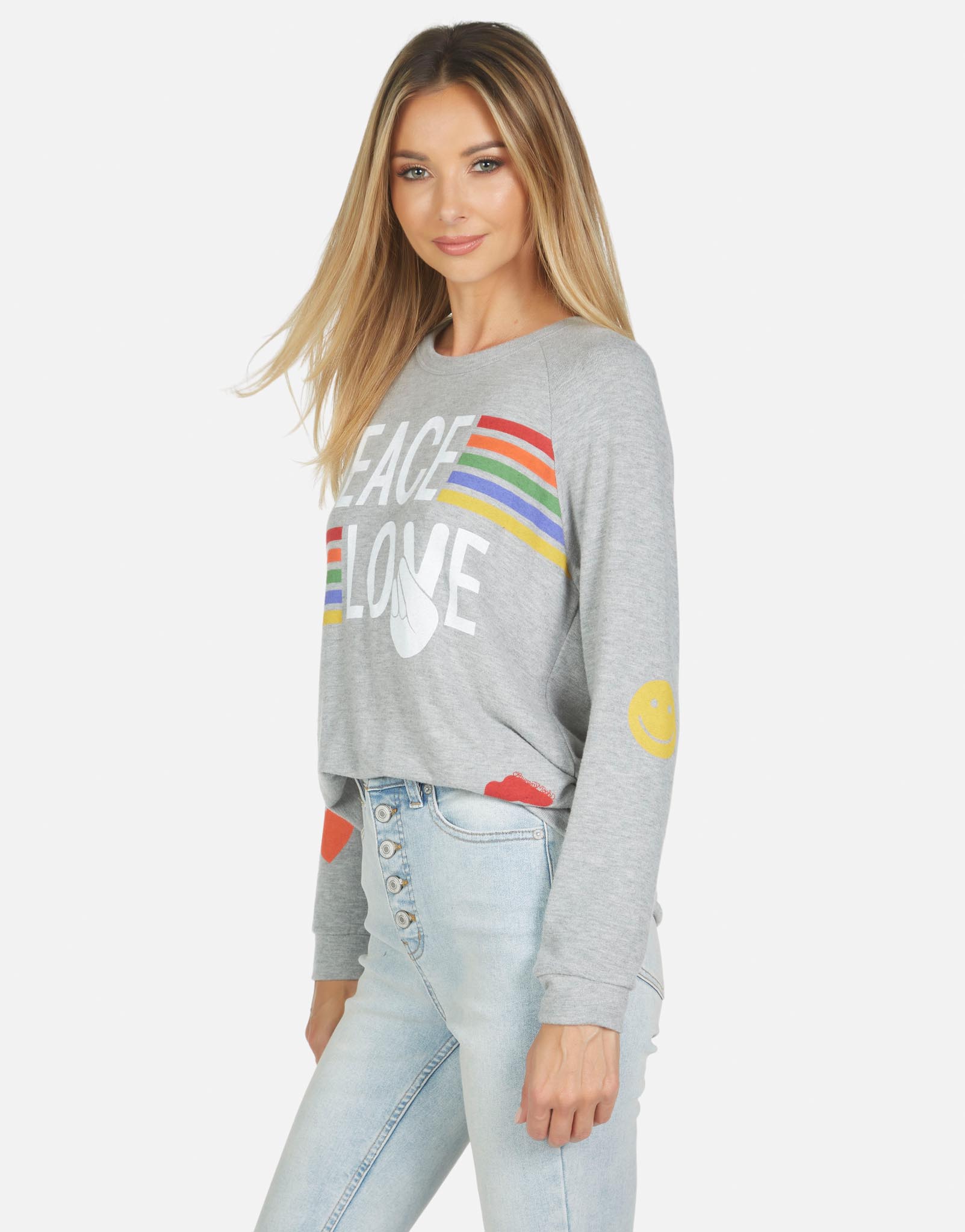 Lauren Moshi Women's Everly Peace Love Stripe - 
