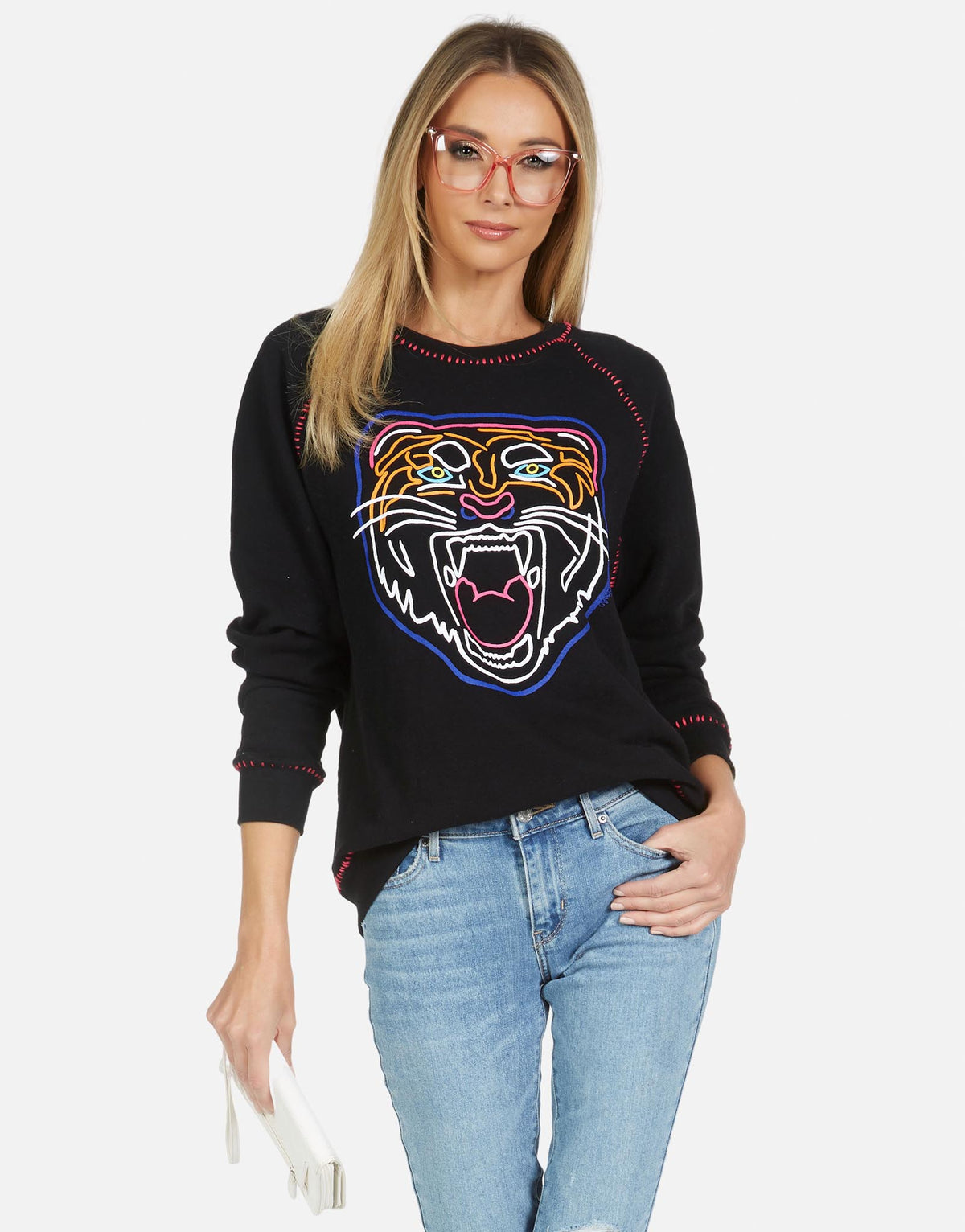 Lauren Moshi Women's Jocelyn Neon Line Tiger - XS