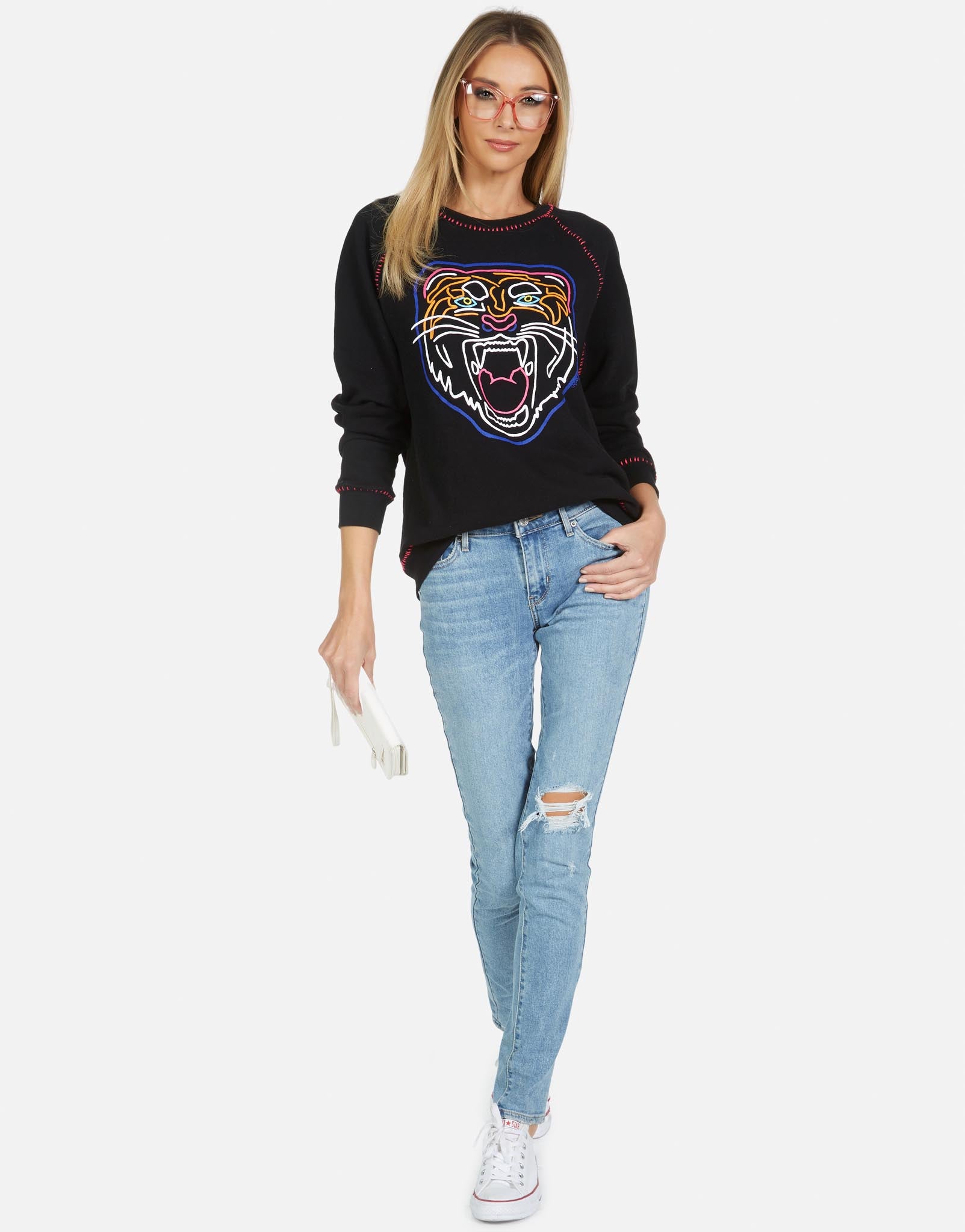 Lauren Moshi Women's Jocelyn Neon Line Tiger - 