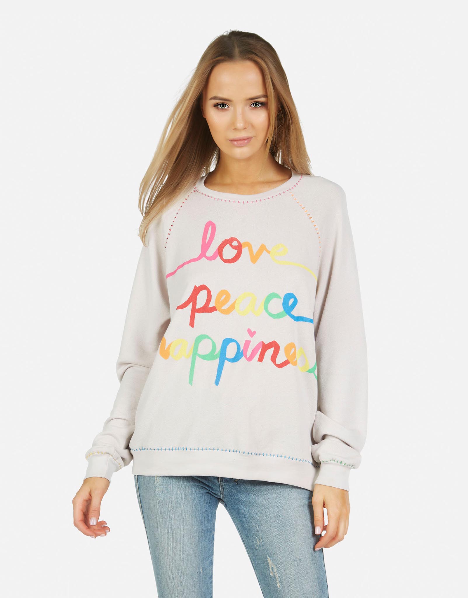 Lauren Moshi Women's Jocelyn Love Peace Happiness - XS