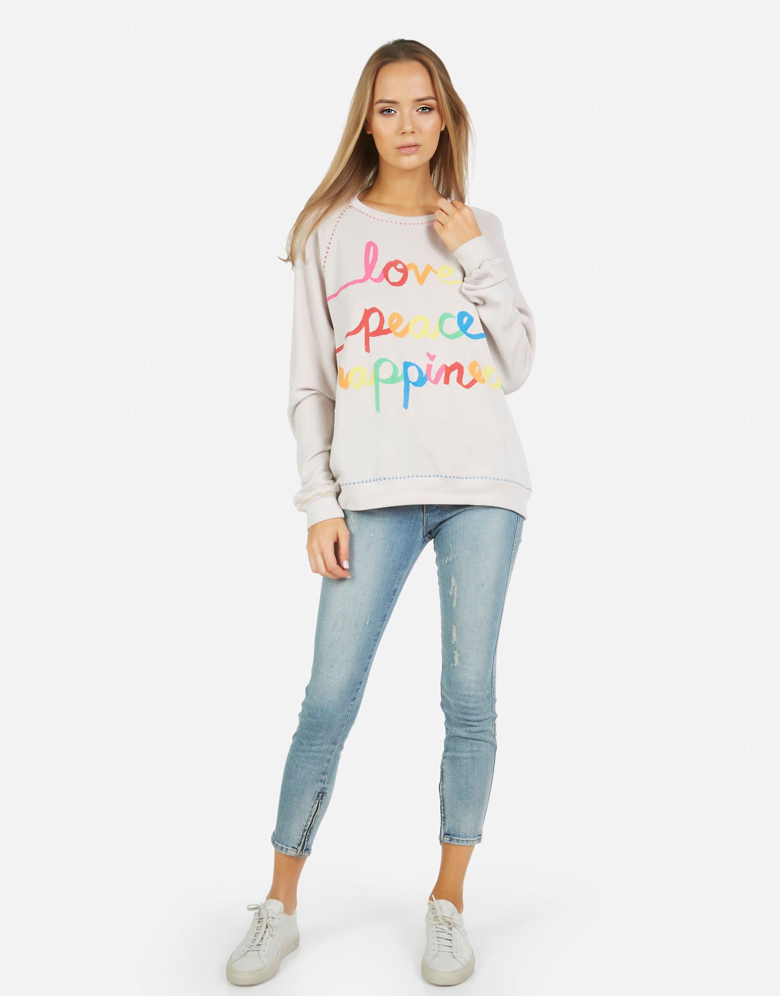 Lauren Moshi Women's Jocelyn Love Peace Happiness - 